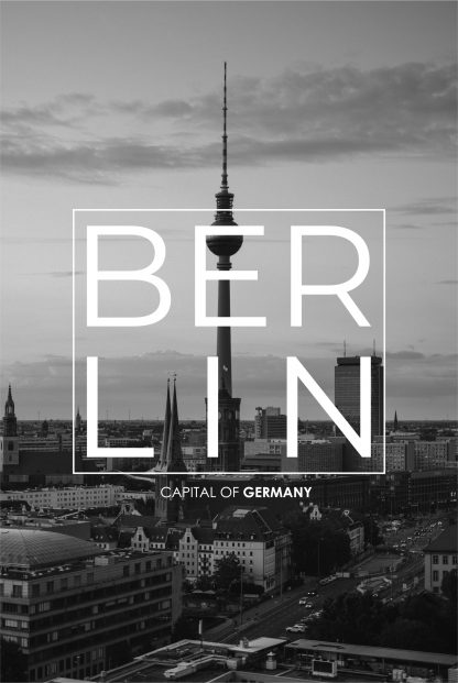 Berlin B&W Typo poster