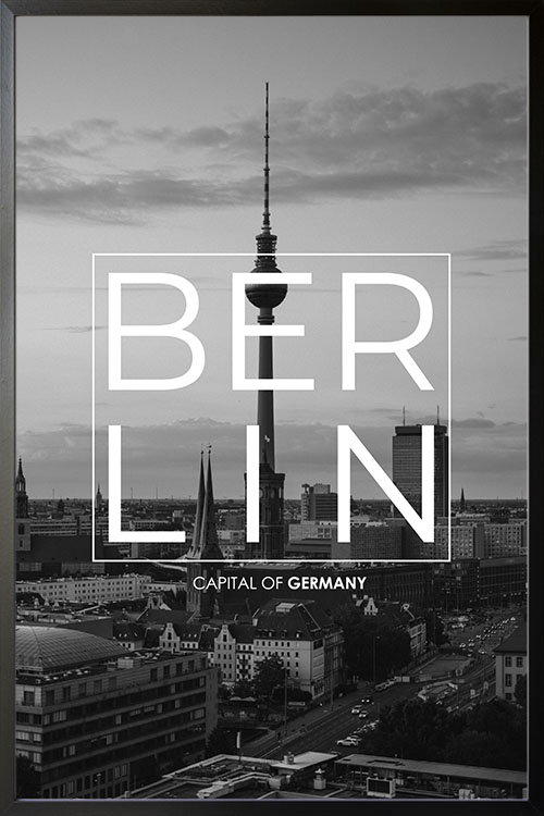 Berlin B&W Typo poster