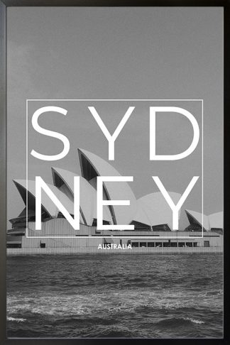 Sydney B&W Typo poster