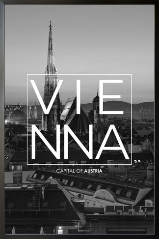 Vienna B&W Typo poster