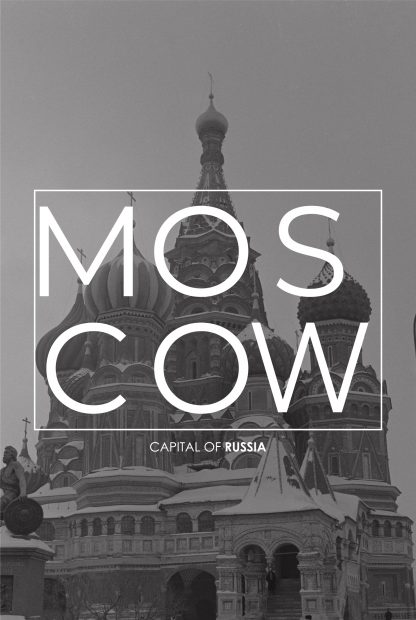 Moscow B&W Typo poster