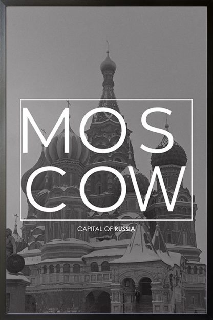 Moscow B&W Typo poster