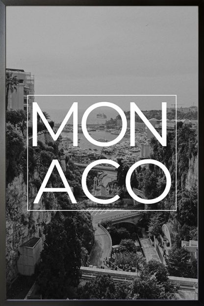 Monaco B&W Typo poster