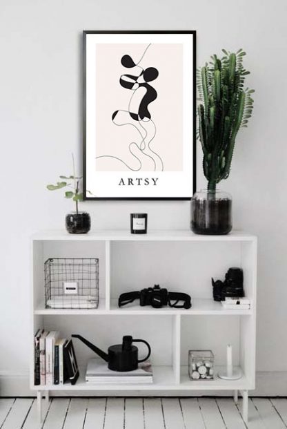 Artsy Abstract no. 1 poster in interior