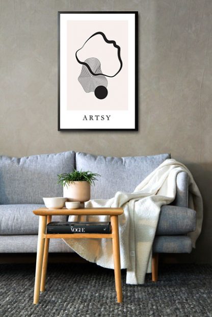 Artsy Abstract no. 2 poster in interior