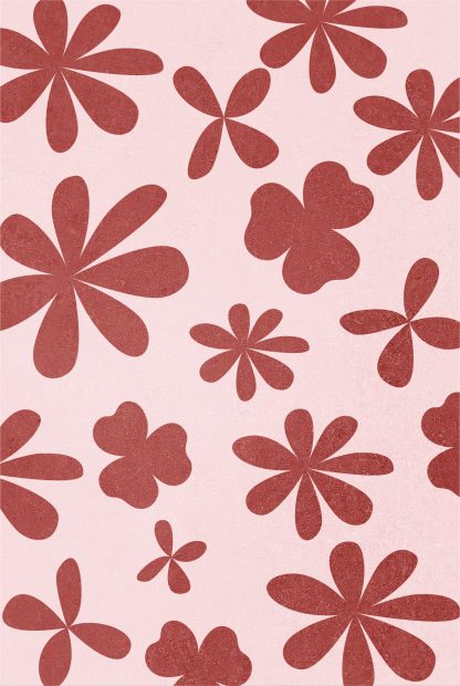 Shade of pink flower cut-out poster