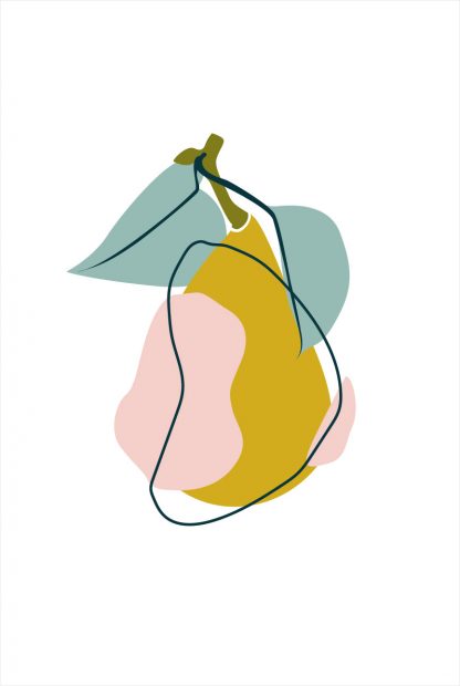 Abstract Pear poster