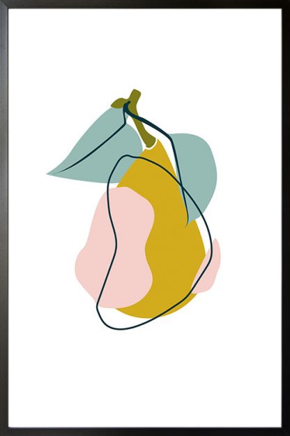 Abstract Pear poster