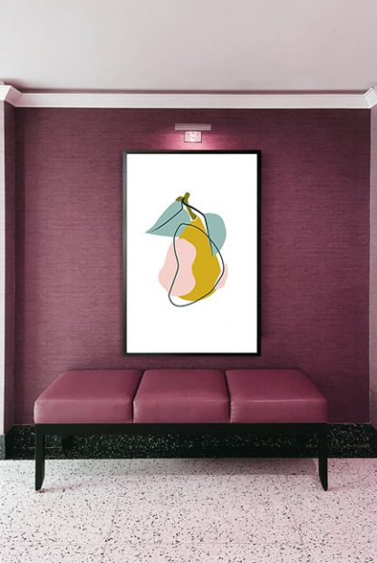 Abstract Pear poster in interior