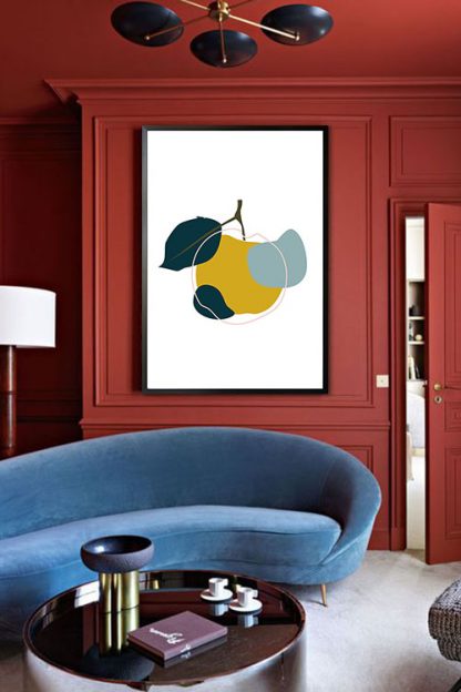 Abstract Apple poster in interior