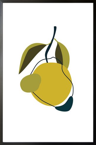 Abstract Lemon poster