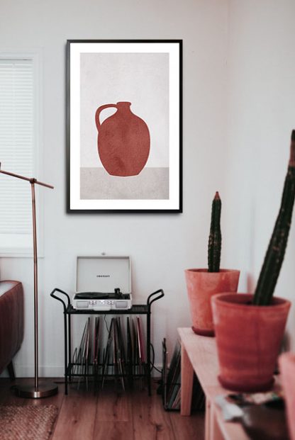 Earth tone vase no. 2 poster in interior