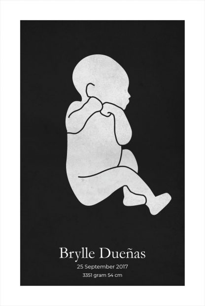 Baby Watercolor reverse personal poster