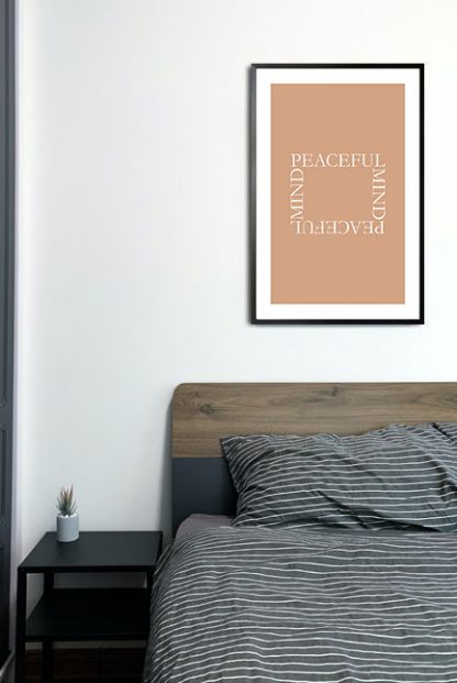 Peaceful mind poster in interior