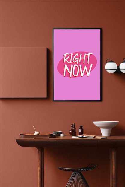 Right now poster in interior