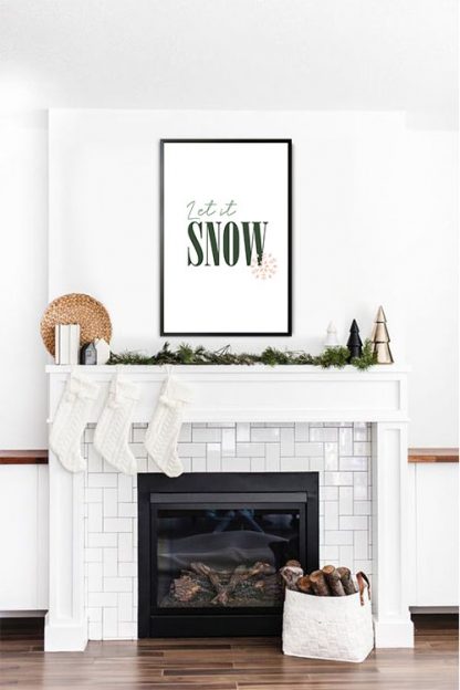 Let it snow poster in interior