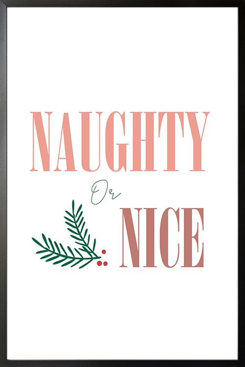 Naughty or nice poster - Artdesign