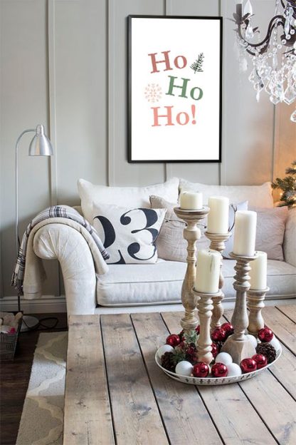 ho ho ho poster in interior