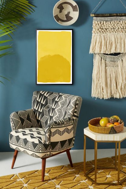 Yellow Sun poster in interior