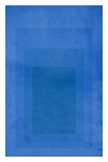 Textured blue rectangles poster
