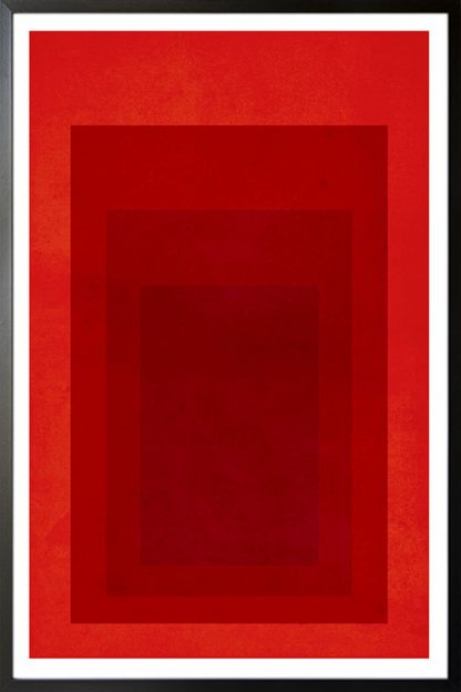 Textured red rectangles poster