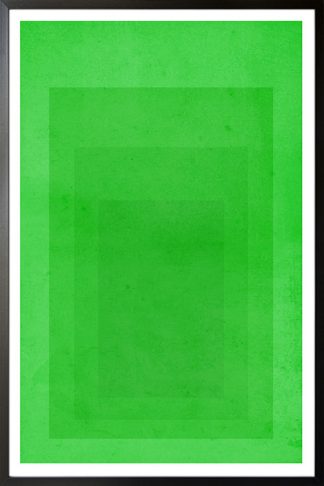 Textured green rectangles poster
