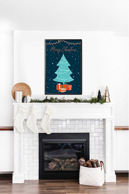 Gifts under the tree poster in interior