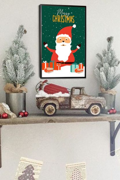 Santa's present poster in interior