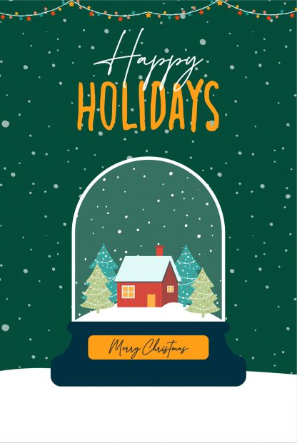 Crystal ball snow poster