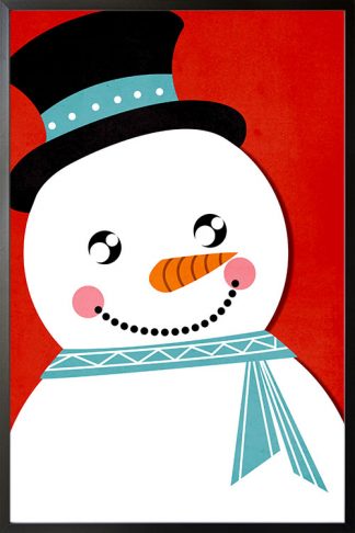 Cute snowman poster