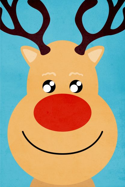 Cute reindeer poster