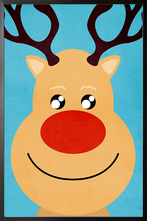 Cute reindeer poster