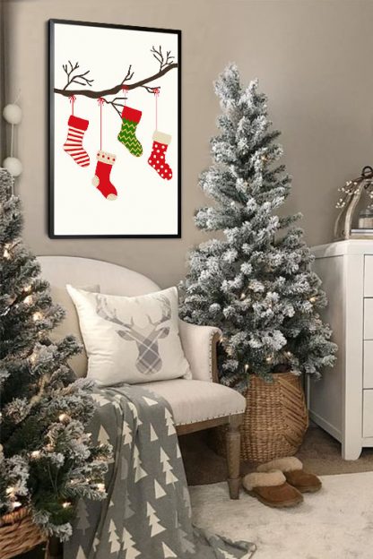 Socks on branch poster in interior