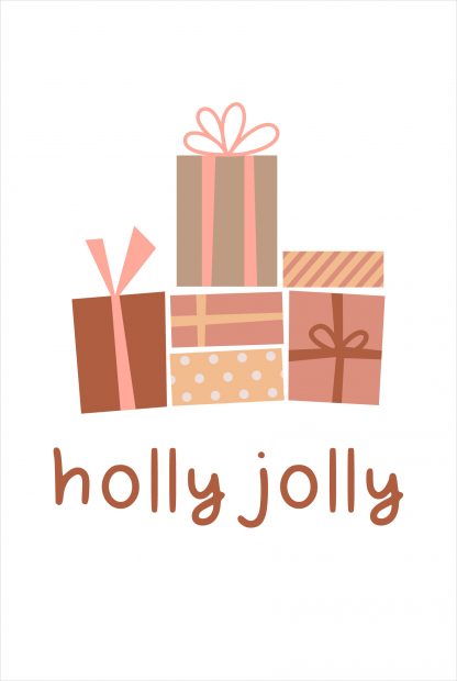 Holly Jolly sketch gift poster