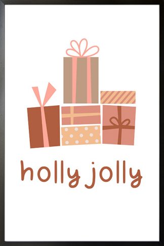 Holly Jolly sketch gift poster