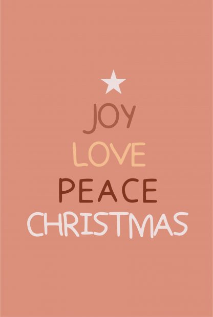 Joy, Love, Peace, Christmas poster