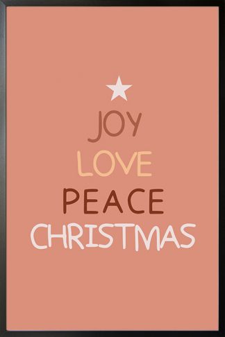 Joy, Love, Peace, Christmas poster