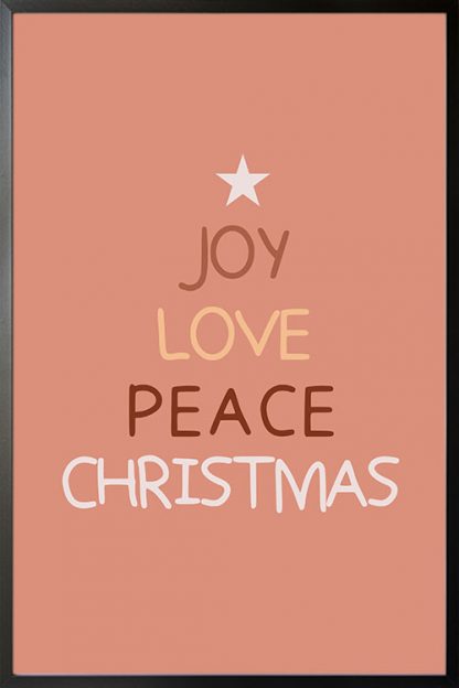 Joy, Love, Peace, Christmas poster