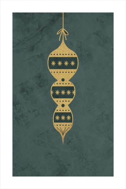 Scandinavian gold ornament poster