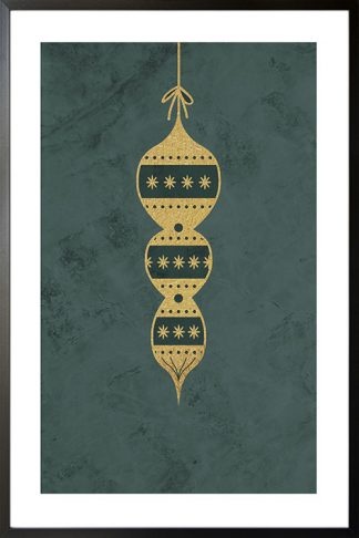 Scandinavian gold ornament poster
