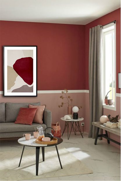 Textured Maroon no. 1 poster ibn interior