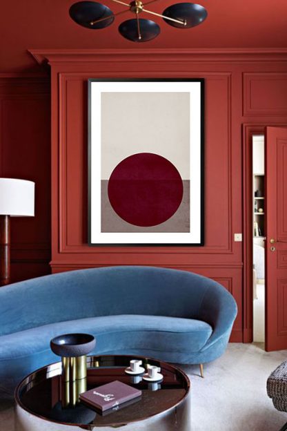 Textured Maroon no. 3 poster in interior
