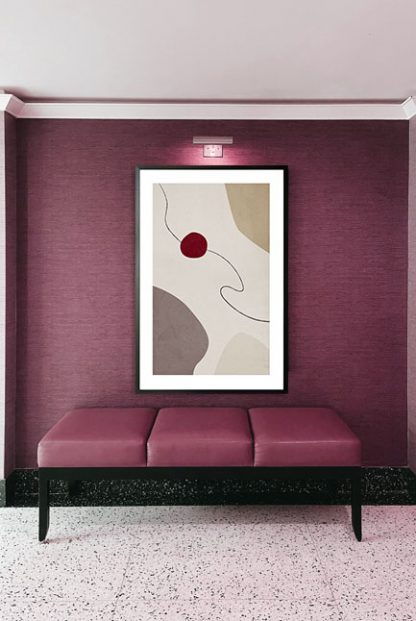 Textured Maroon no. 4 poster in interior