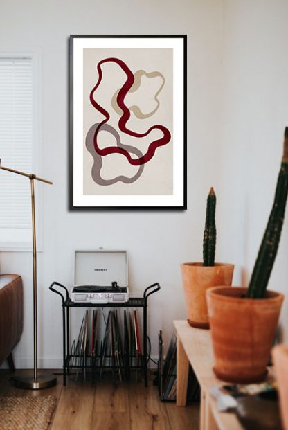 Textured Maroon no. 5 poster in interior