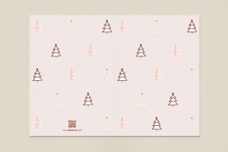 Christmas Tree doodle pattern greeting card