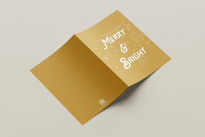 4 Pcs. Merry and bright greeting card