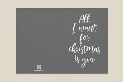 4 Pcs. All I want for christmas greeting card