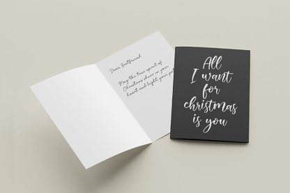 4 Pcs. All I want for christmas greeting card