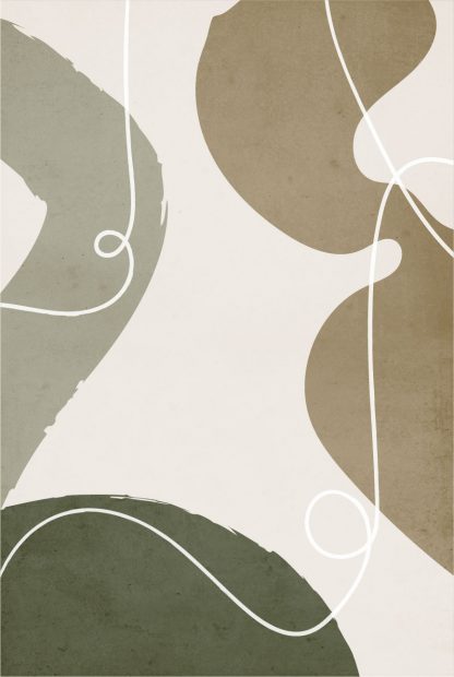 Graphical and curvy shape no. 2 poster
