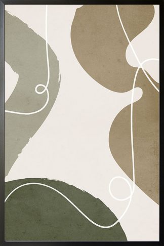 Graphical and curvy shape no. 2 poster